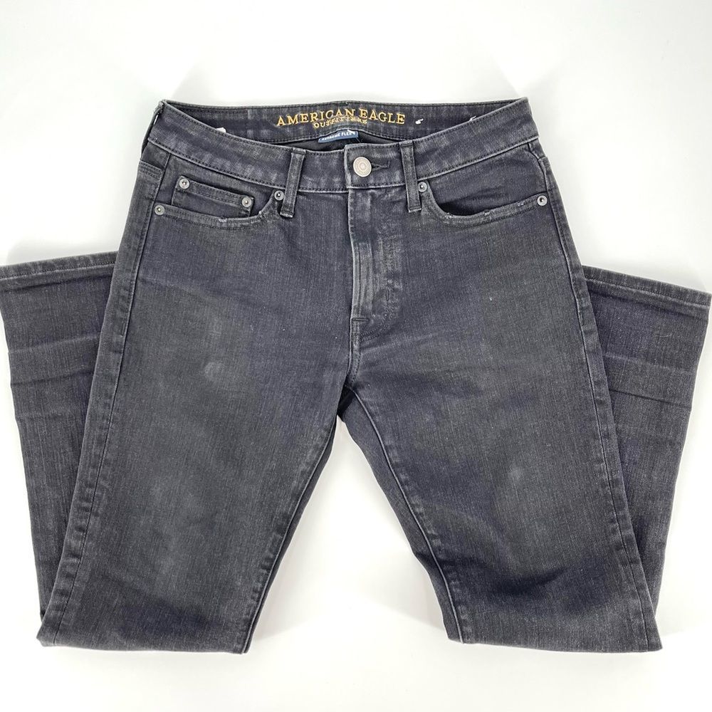 American Eagle extreme flex charcoal black jeans size 28 x 28 mens
